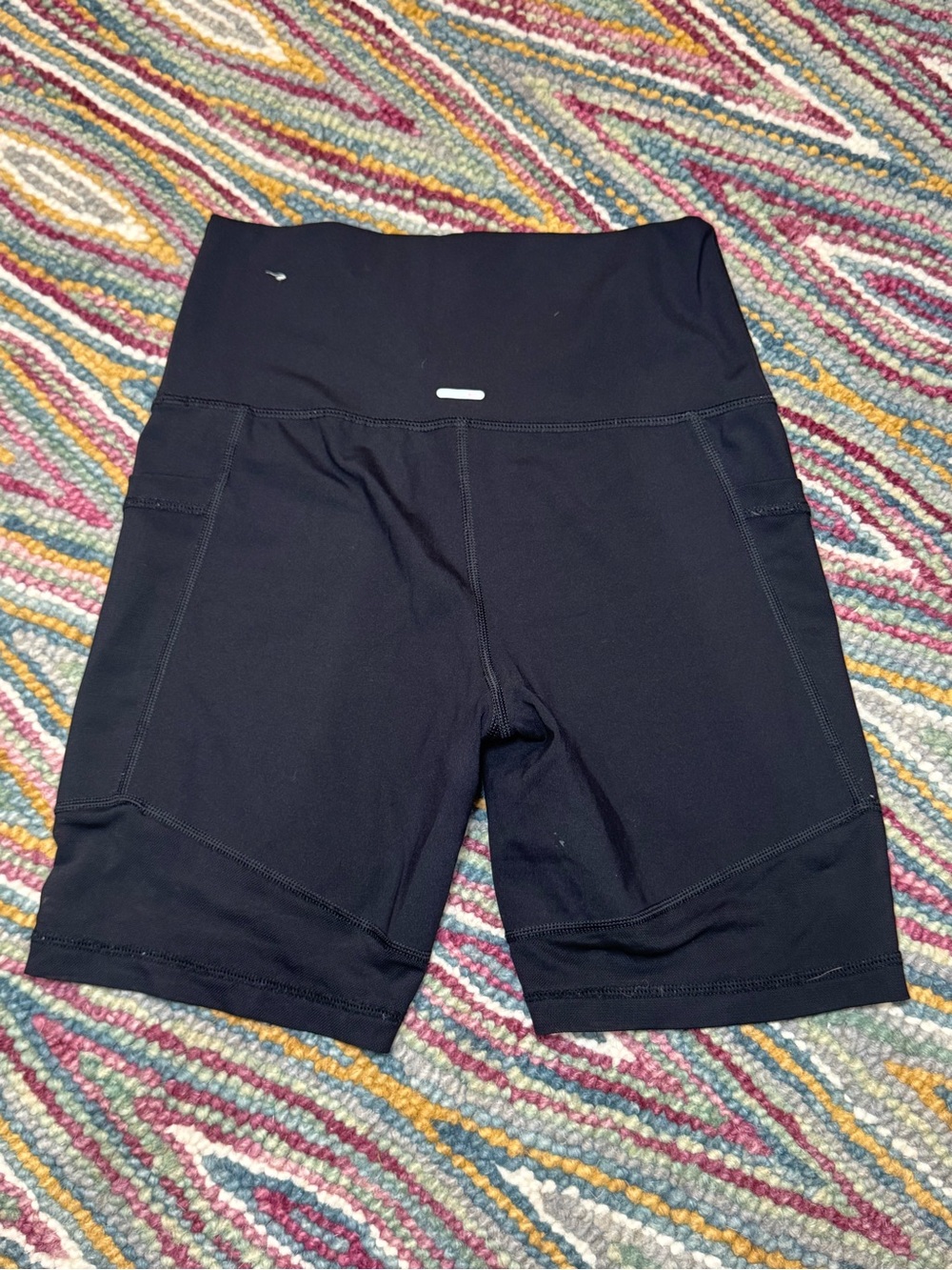 ▪️⚫️ aerie High-Waist Black Bike Shorts with Side Pockets ⚫️▪️ - Picture 3 of 9